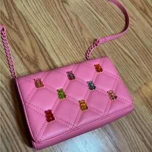 Betsey Johnson Pink Gummy Bear Crossbody Purse / Candy Handbag